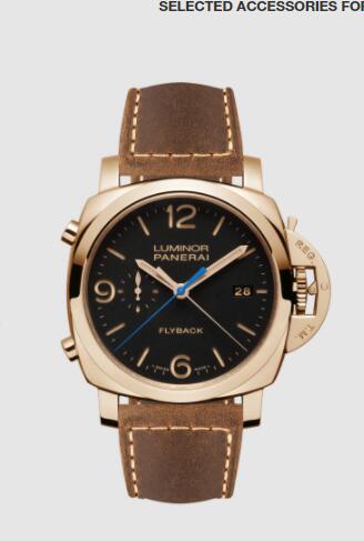 Panerai Luminor Chrono Flyback 44mm Replica Watch PAM00525 SCAMOSCIATO DARK BROWN